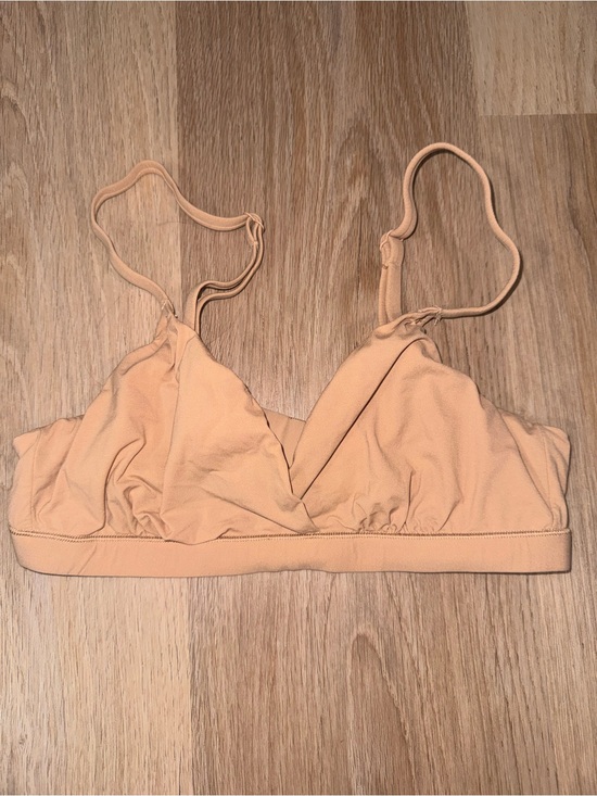 Quince Other - Quince Beige Second Skin Crossover Bralette - Small